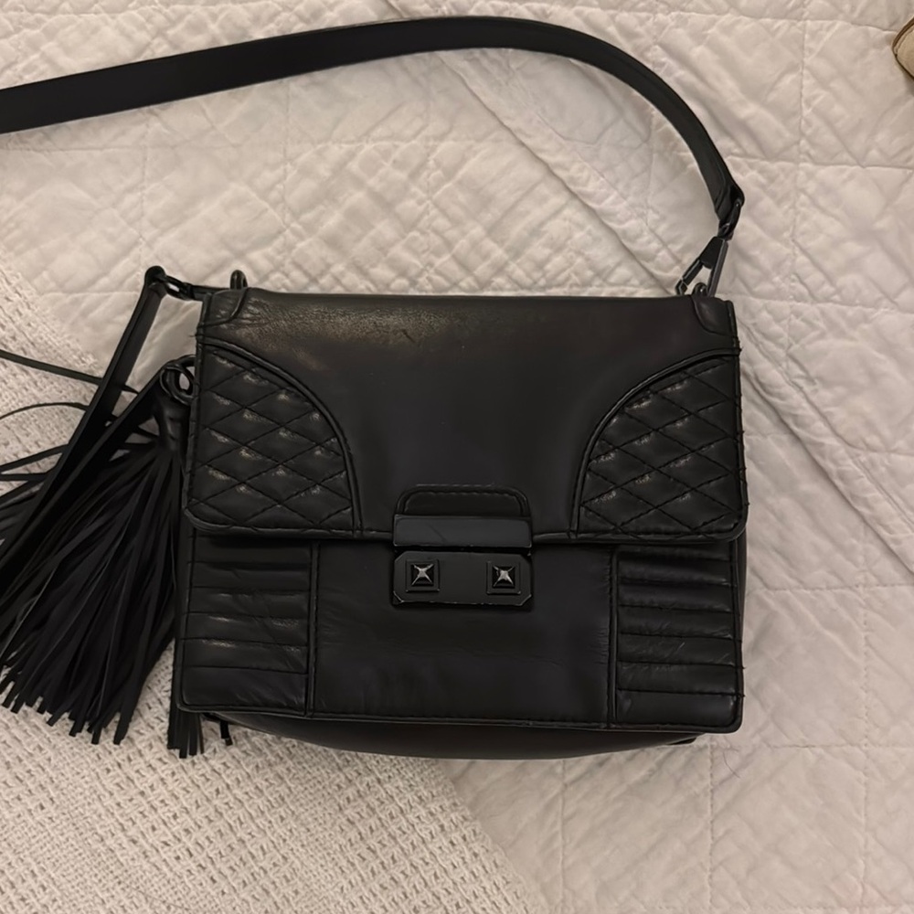 Black Quilted Leather Rebecca Minkoff Aliz Crossbody